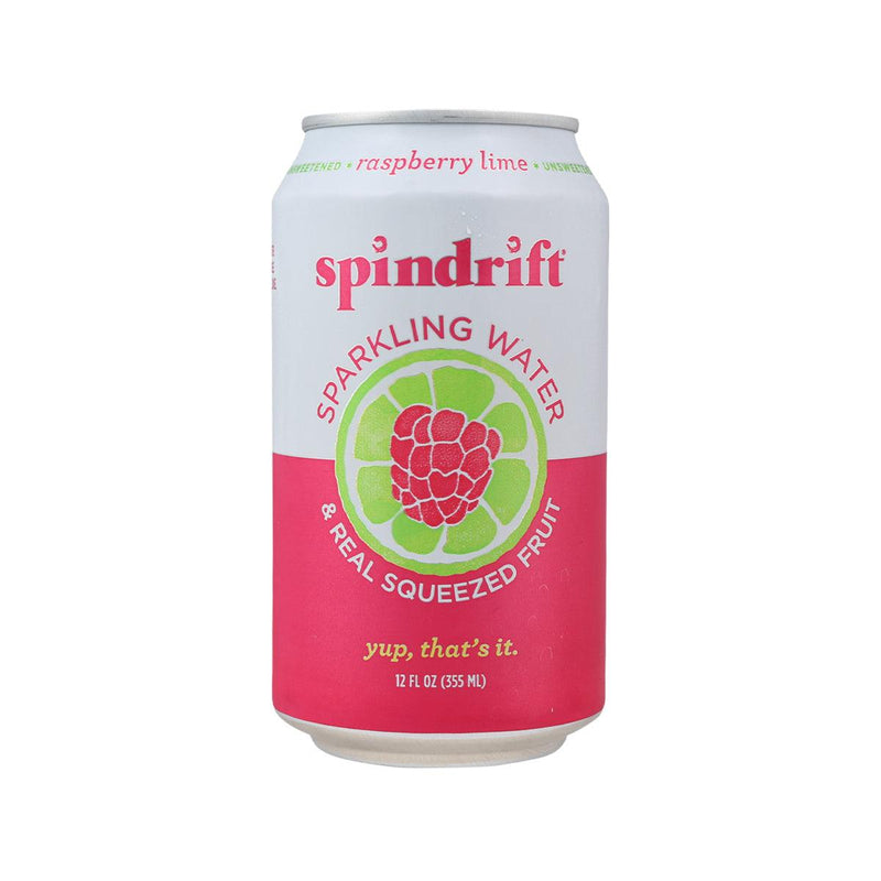 SPINDRIFT Sparkling Water - No Added Sugar Raspberry Lime  (355mL)