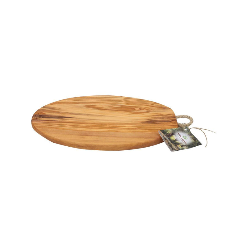 ARTE LEGNO Olive Wood Oval Chopping Board with Rope - Large