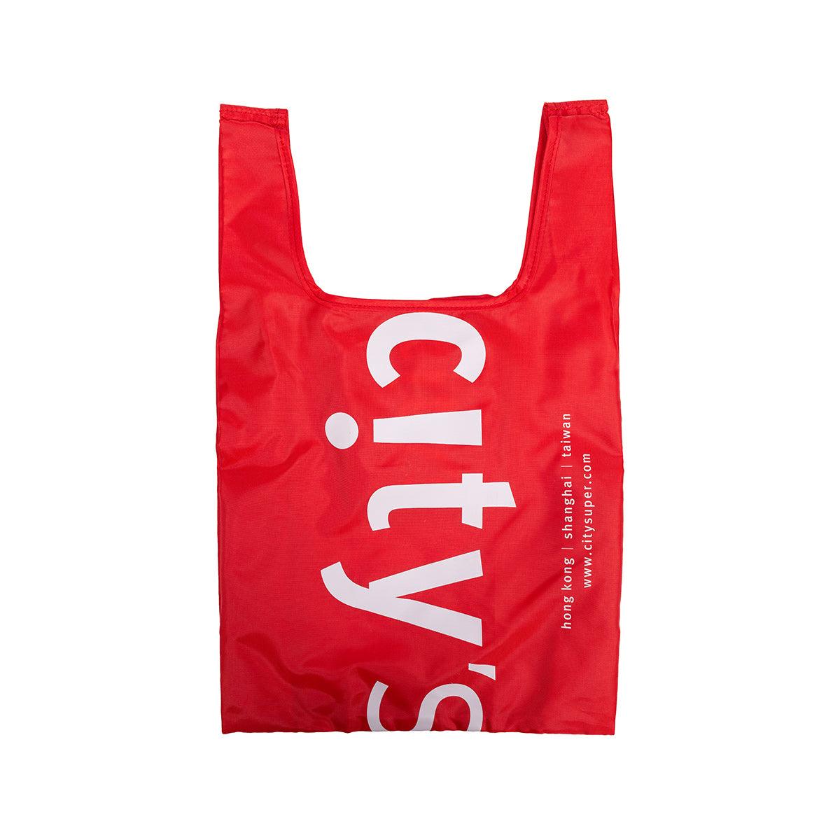 CITYSUPER Small Environmental Pocketable Bag-CS Logo-Red
