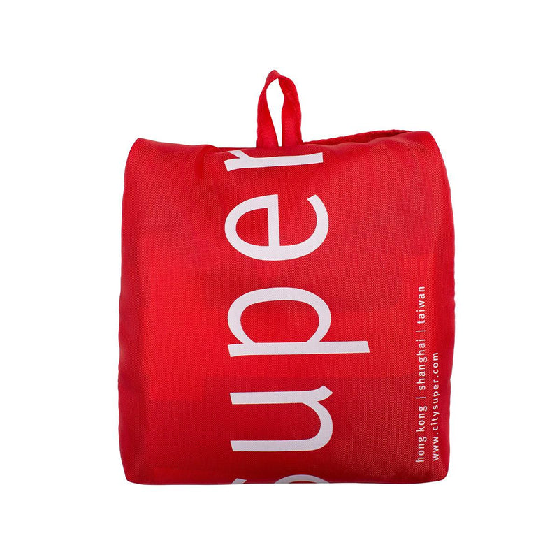 CITYSUPER Large Environmental Pocketable Bag-CS Logo-Red