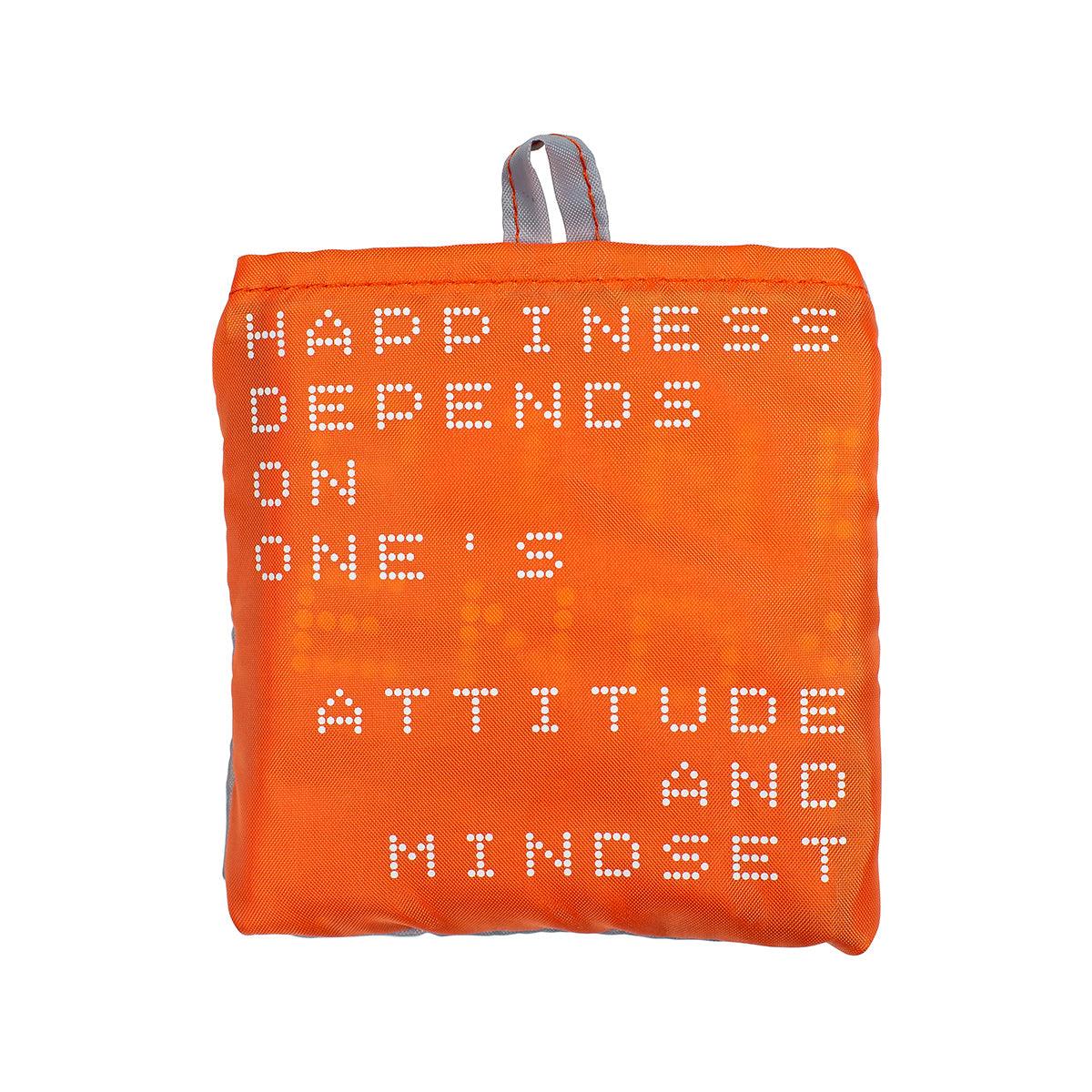 CITYSUPER Large Environmental Pocketable Bag-Happiness Depends on One's Attitude and Mindset