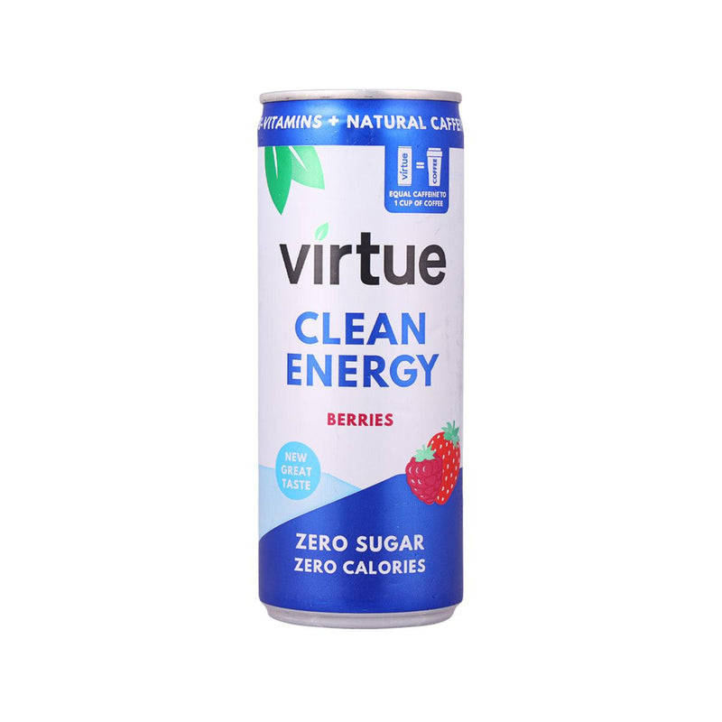 VIRTUE Clean Energy Zero Sugar Energy Drink - Berries Flavor  (250mL)