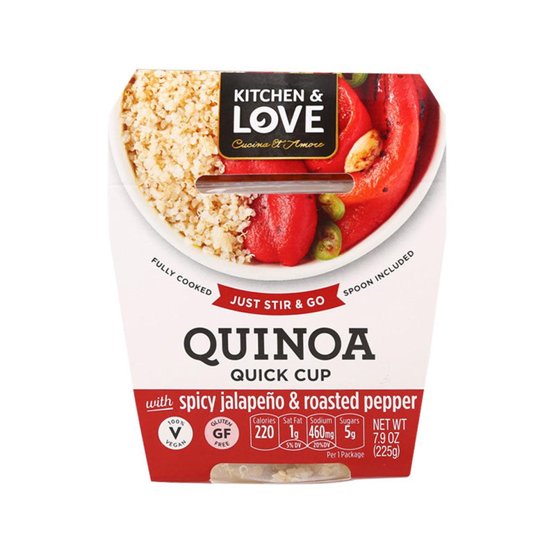 KITCHEN & LOVE Quinoa Quick Meal with Spicy Jalapeno & Roasted Pepper  (225g)