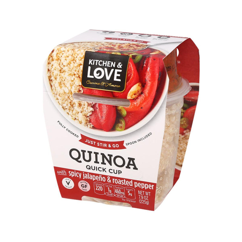 KITCHEN & LOVE Quinoa Quick Meal with Spicy Jalapeno & Roasted Pepper  (225g)