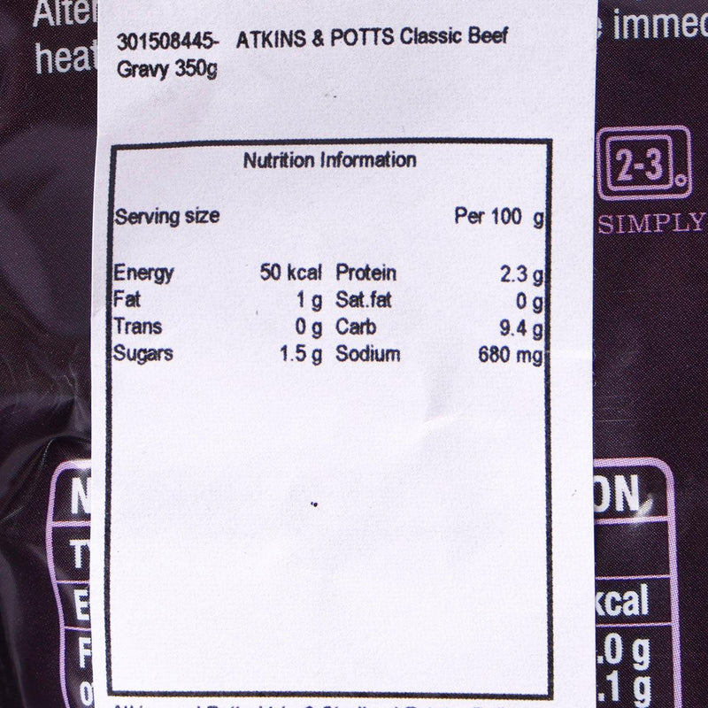 ATKINS & POTTS Classic Beef Gravy  (350g)