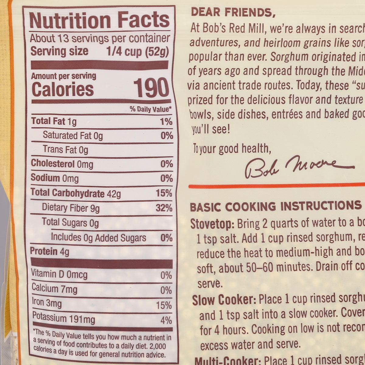 BOB'S RED MILL Gluten Free Whole Grain Sorghum  (680g)