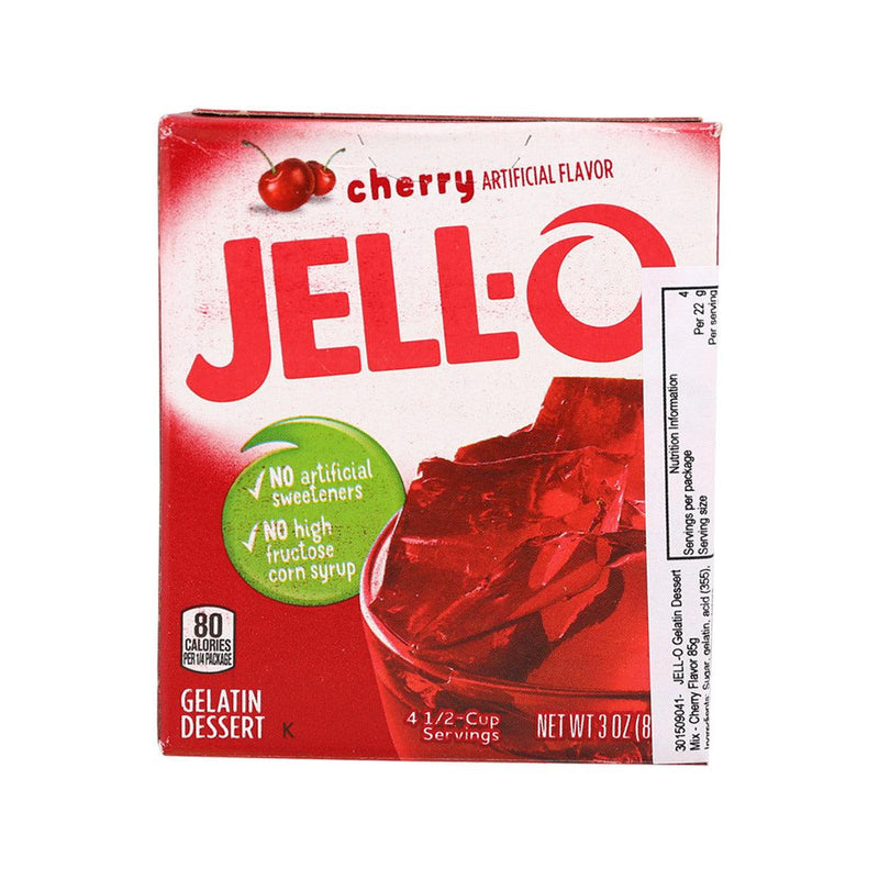 JELL-O Gelatin Dessert Mix - Cherry Flavor  (85g)