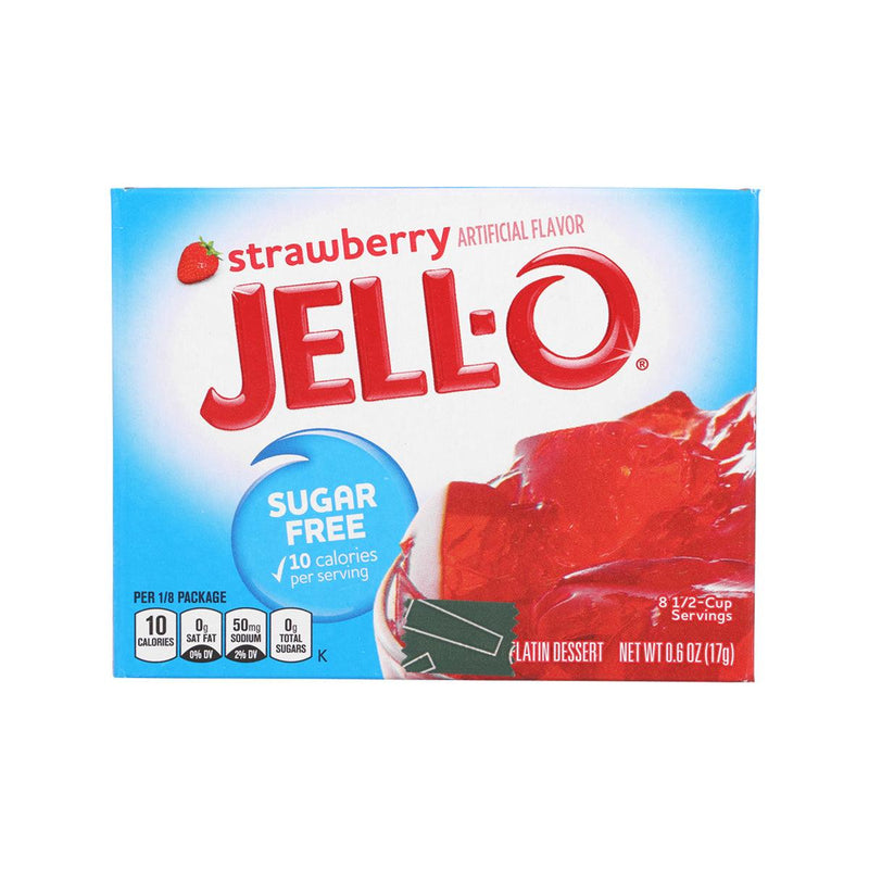 JELL-O Zero Sugar Gelatin Dessert Mix - Strawberry Flavor  (17g)