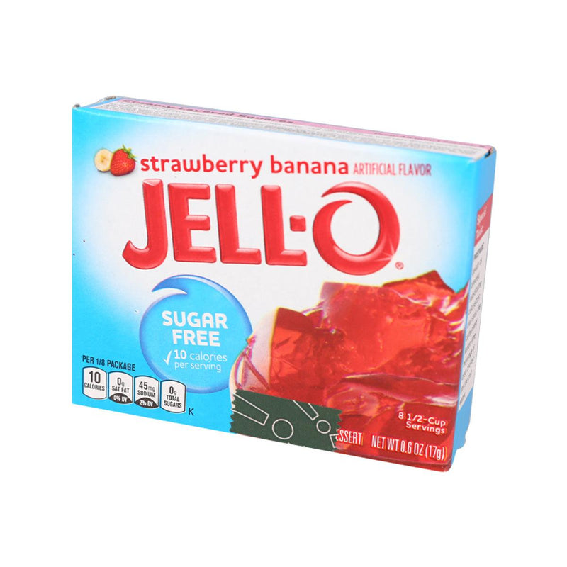 JELL-O Gelatin Dessert Mix - Strawberry Banana Flavor [Sugar Free]  (17g)