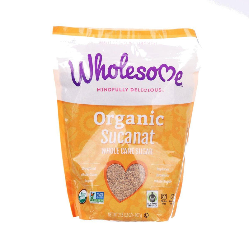 WHOLESOME Organic Sucanat Panela Whole Cane Sugar  (907g)