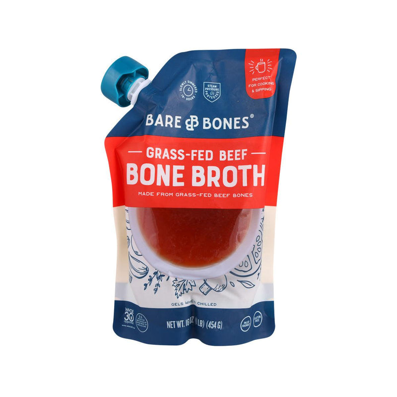 BARE BONES Grass-Fed Beef Bone Broth  (454g)