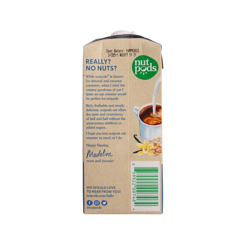 NUTPODS Unsweetened & Dairy-Free Oat Coffee Creamer - Frech Vanilla  (330mL)