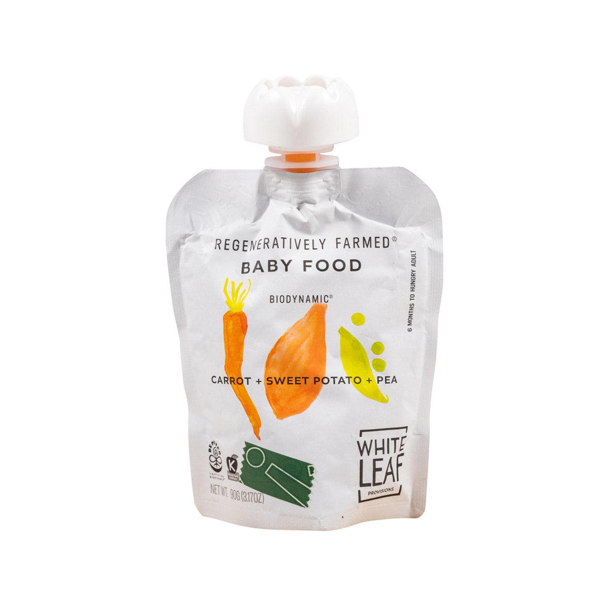 WHITELEAFPROVISIONS 有機嬰幼兒食品 - 胡蘿蔔, 番薯和豌豆 (90g)