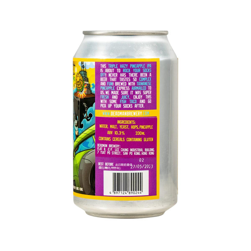 DEADMAN BREWERY Pineapple Express Triple Hazy Pineapple IPA (Alc 10.3%) [Can]  (330mL)