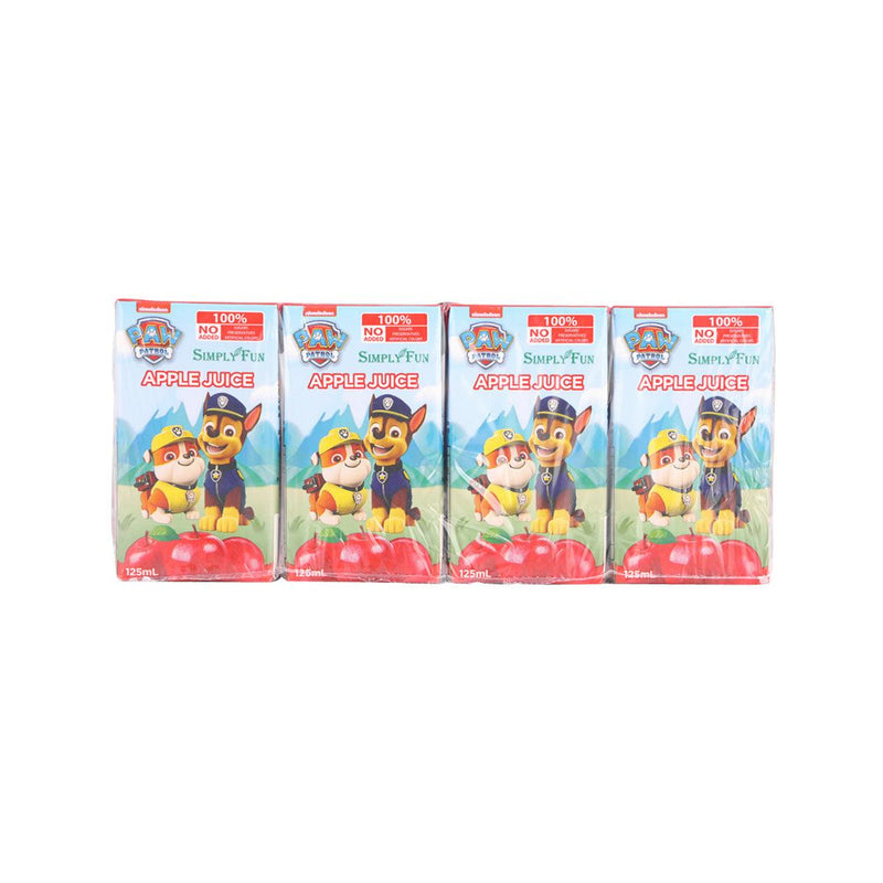 SIMPLYFUN Paw Patrol Apple Juice  (4 x 125mL)