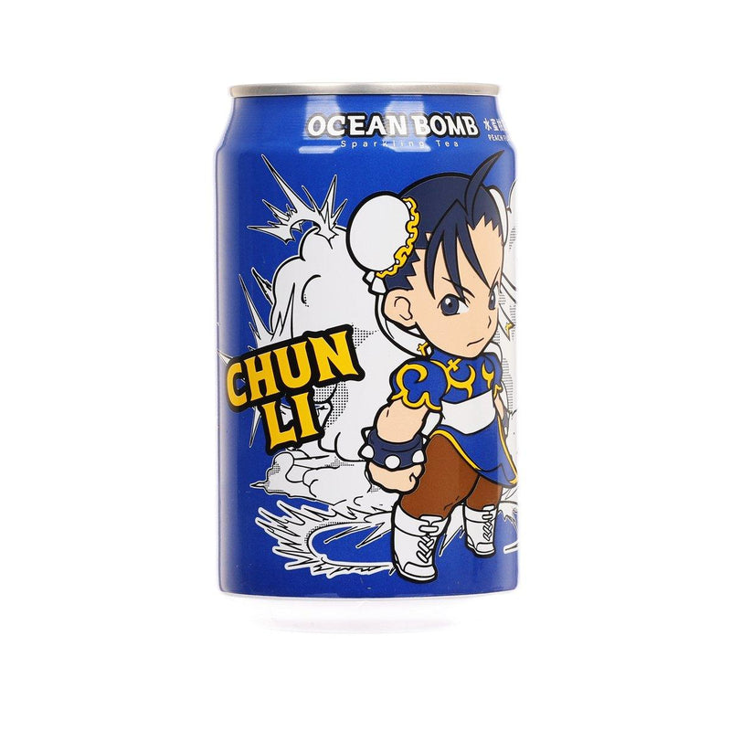 YHB OCEAN BOMB Peach Flavour Sparkling Tea (Street Fighter Chun Li) [Can]  (330mL)