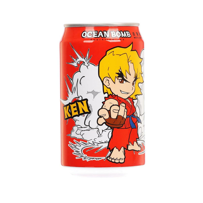 YHB OCEAN BOMB White Grape Flavour Sparkling Tea (Street Fighter Ken) [Can]  (330mL)