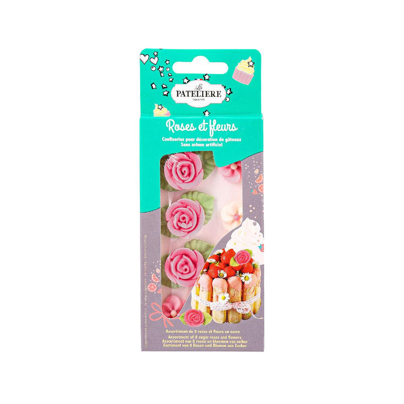 LA PATELIERE Roses & Leaves Icing Decorations  (13g)