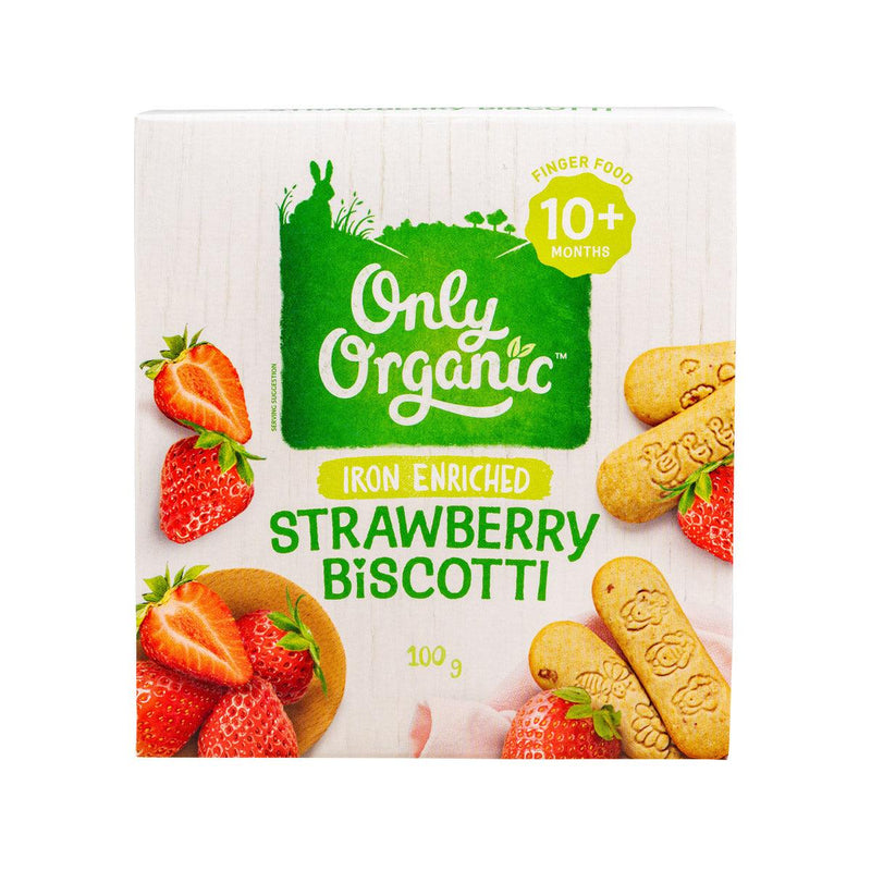 ONLY ORGANIC Organic Strawberry Biscotti  (100g)