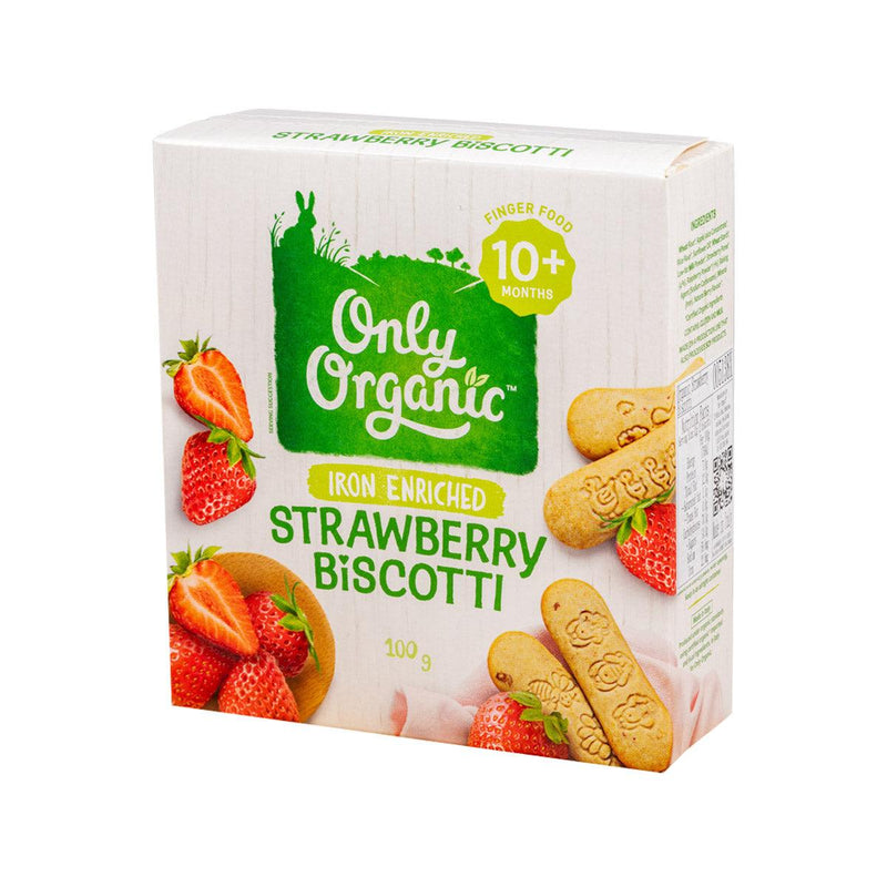 ONLY ORGANIC Organic Strawberry Biscotti  (100g)