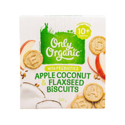 ONLY ORGANIC Organic Apple Coconut & Flaxseed Biscuits  (100g)