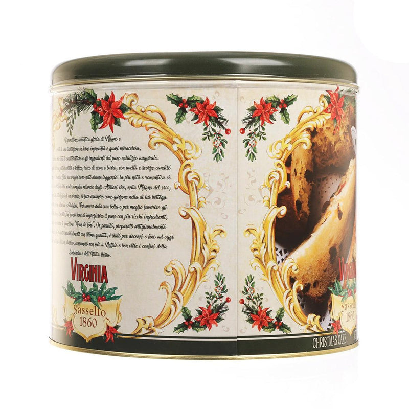 VIRGINIA Tall Bake Traditional Panettone in Santa Claus Tin  (1kg)