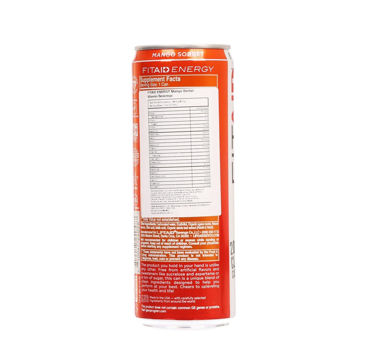 LIFEAID Fitaid 補充飲品 - 芒果雪芭味 [罐裝] (355mL)