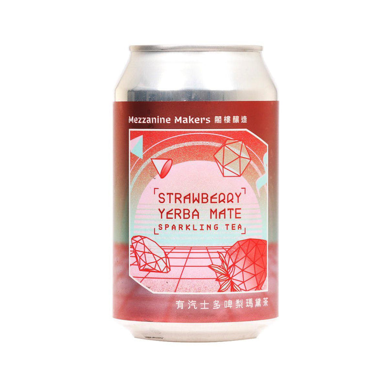 MEZZANINE MAKERS Strawberry Yerba Mate Sparkling Tea  (330mL)