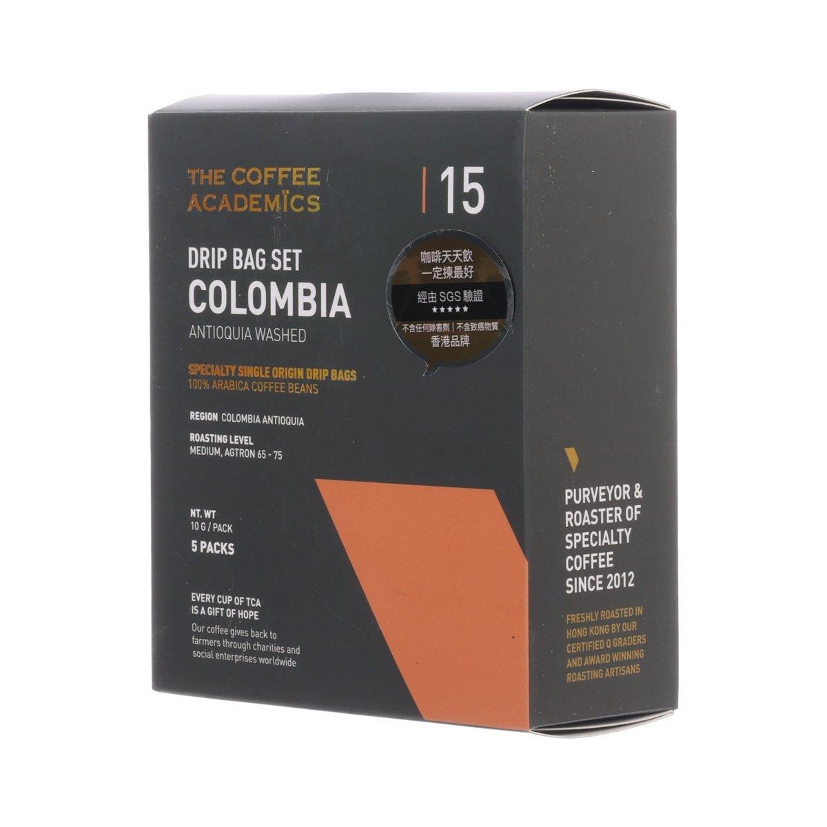 THE COFFEE ACADEMICS Drip Bag Set - 15 Colombia Antioquia Washed  (5 x 10g)