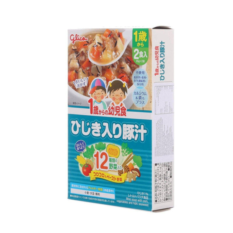 GLICO Miso Soup with Pork, Vegetables and Hijiki Seaweed [From 1 Year Old]  (170g)