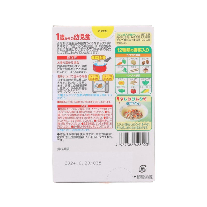 GLICO Miso Soup with Pork, Vegetables and Hijiki Seaweed [From 1 Year Old]  (170g)