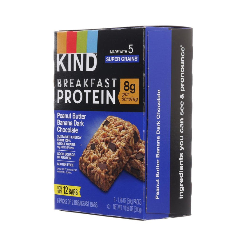 KIND Breakfast Protein Bars - Peanut Butter Banana Dark Chocolate  (300g)