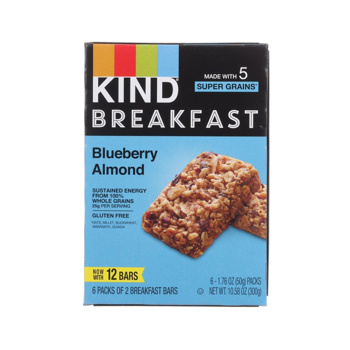 KIND Breakfast Bars - Blueberry Almond  (300g)