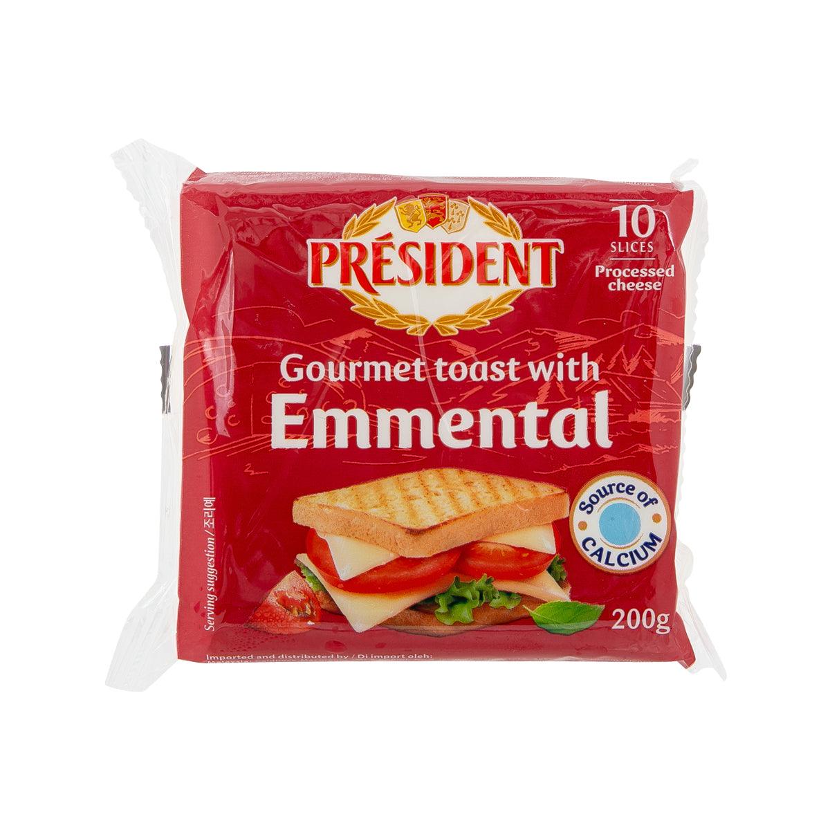 PRESIDENT Processed Cheese - Gourmet Toast with Emmental Cheese  (200g)