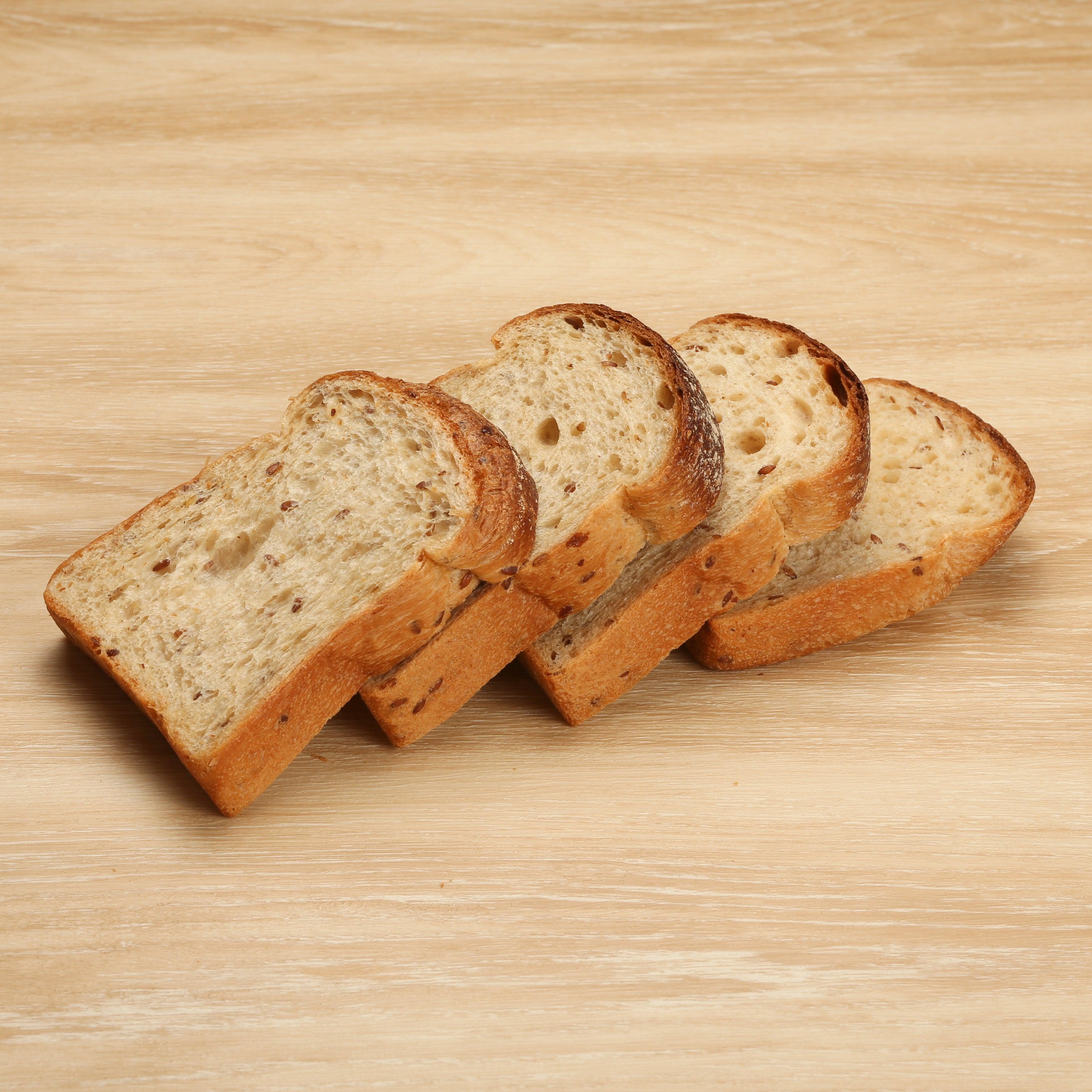 LITTLE MERMAID BAKERY Stone Baked Flaxseed Grain Bread  (4pcs)