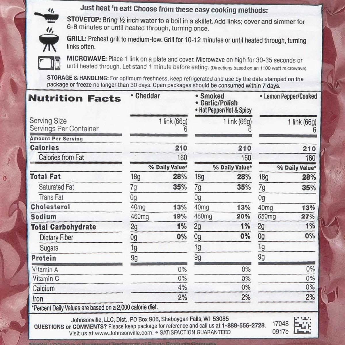 JOHNSONVILLE Cooked Brats  (360g)