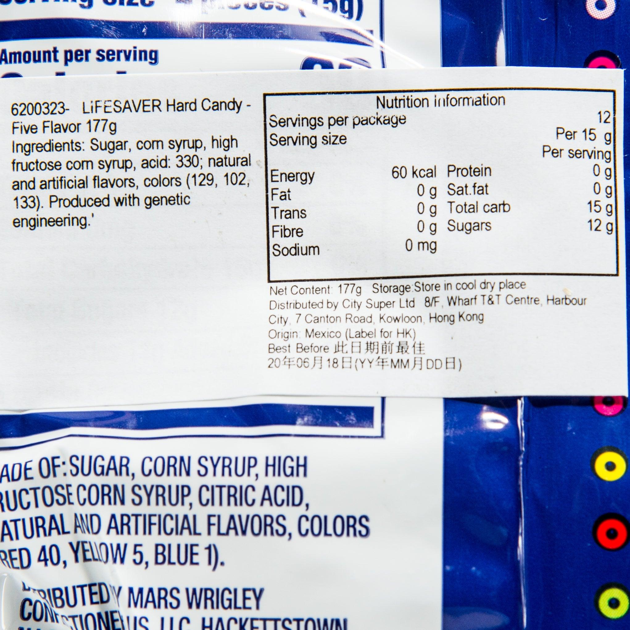 LIFE SAVERS Hard Candy - Five Flavor  (177g)