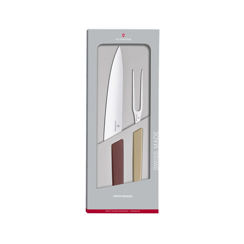 VICTORINOX Swiss Modern Carving Set, 2 Pieces, Multicolored - city&
