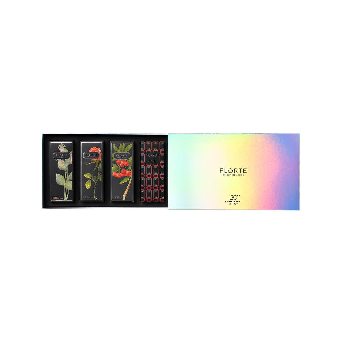 FLORTE 20th Anniversary Gift Set with 4 Teas  (1set)