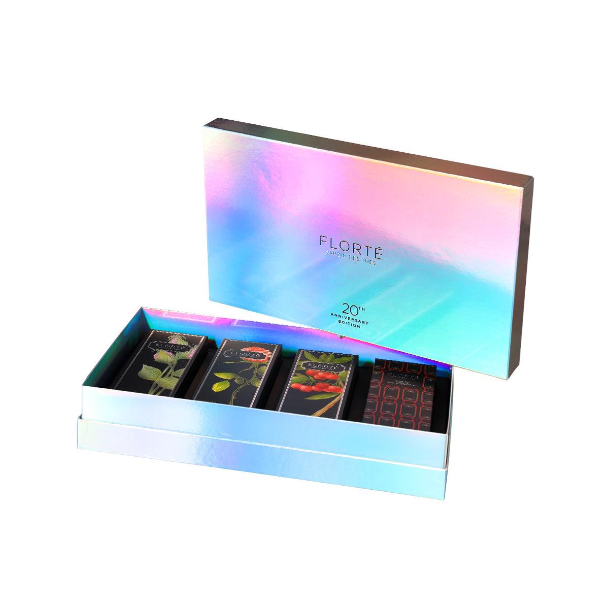 FLORTE 20th Anniversary Gift Set with 4 Teas  (1set)