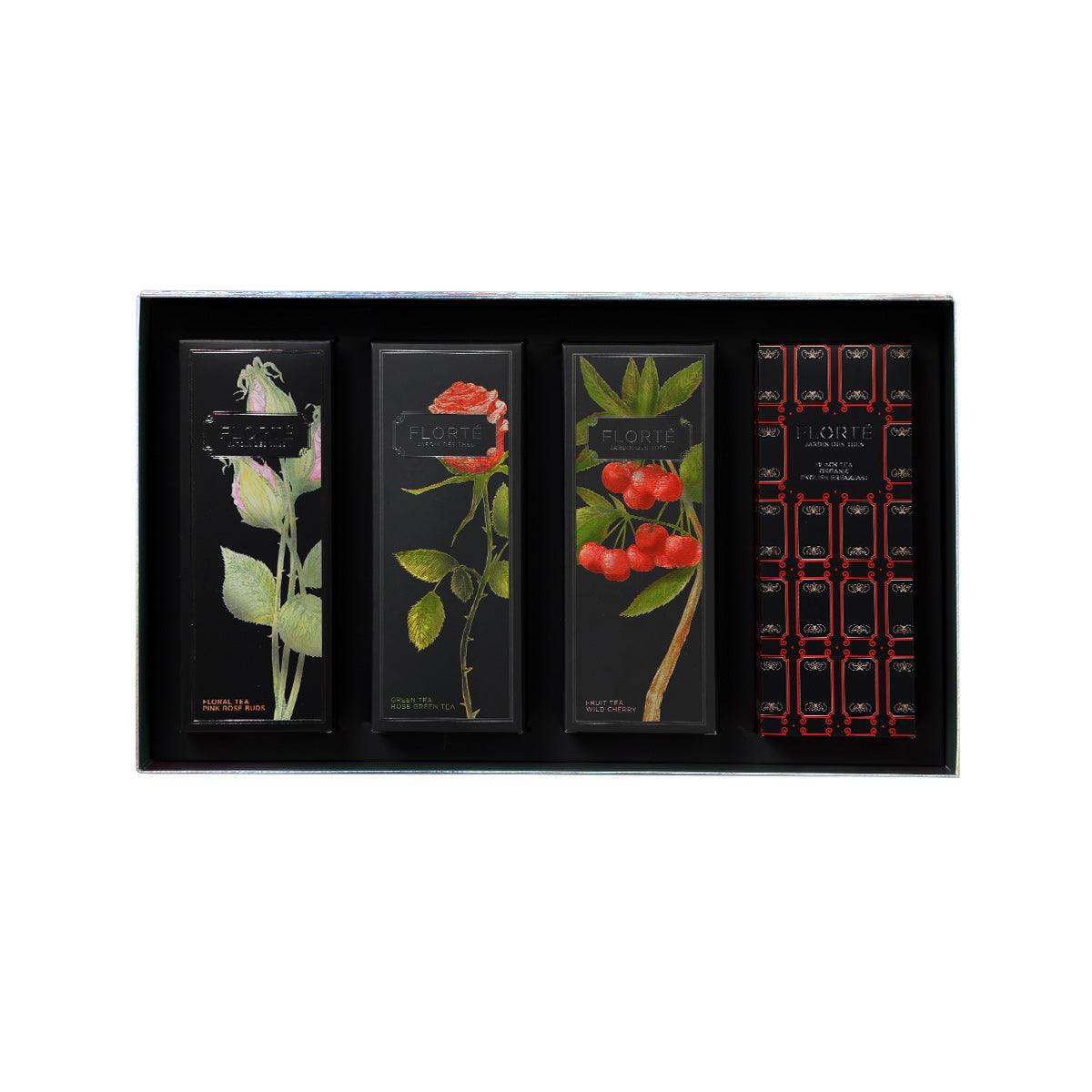 FLORTE 20th Anniversary Gift Set with 4 Teas  (1set)