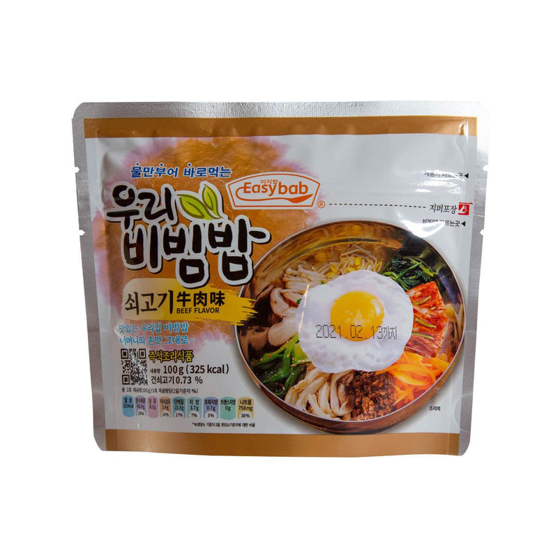 EASYBAB Korean Delicious Instant Rice - Beef Flavor  (100g)